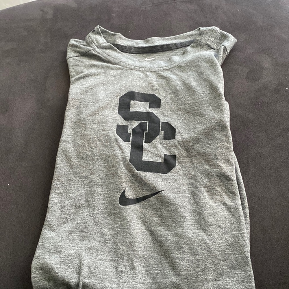 Large Black & Grey Nike Dri-Fit USC Trojans Short Sleeve Shirt